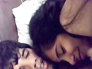 Indian Bf And Gf Cuddling And Pressing Milk Cans